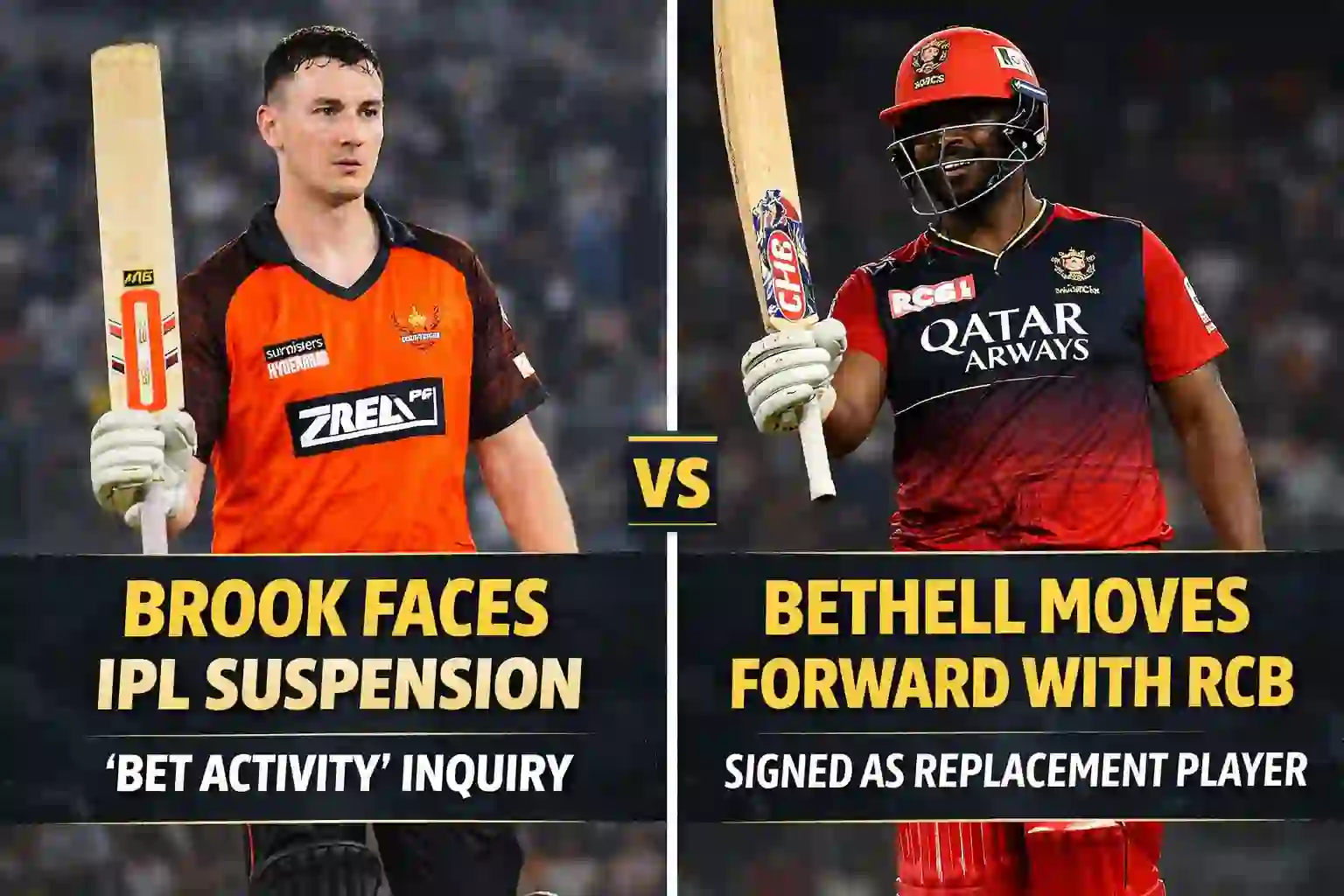 Brook Faces IPL Suspension, Bethell Moves